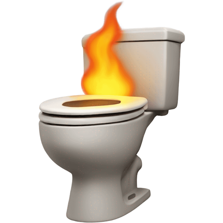 Toilet on fire emoji