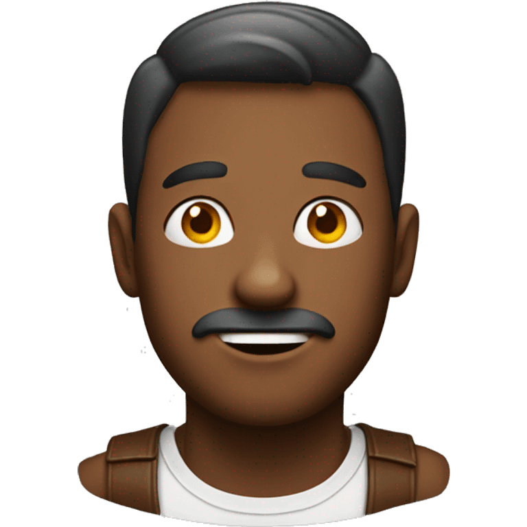 A man with a cola face
 emoji