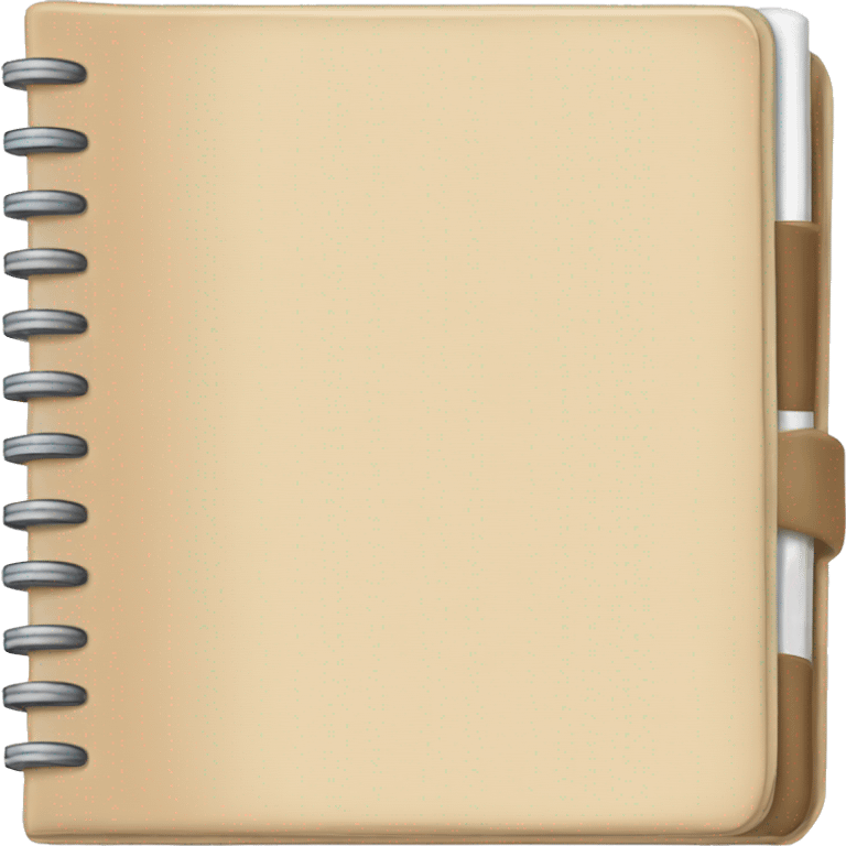 small beige notebook
 emoji