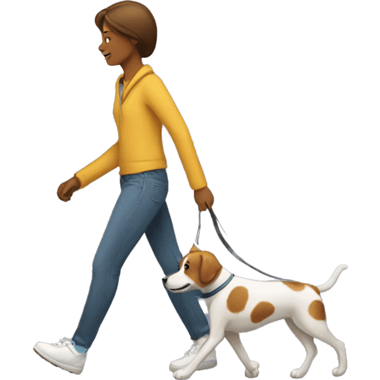 Person walking dog  emoji