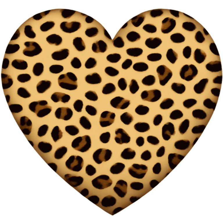 leopard print heart emoji