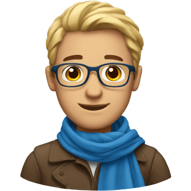 A man With a Blue scarf  emoji