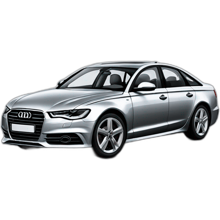 audi a6 sedan blackhybride emoji