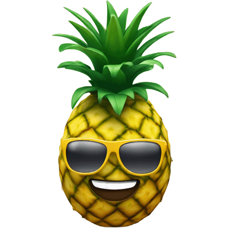 Pineapple wearing sunglasses and dancing emoji