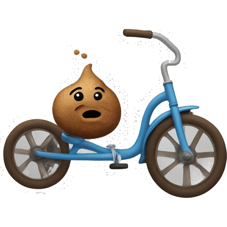 Poop in a tricycle emoji