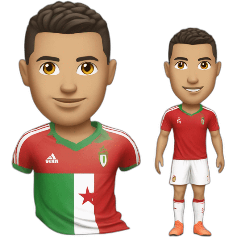 Ronaldo avec un maillot du Maroc  emoji