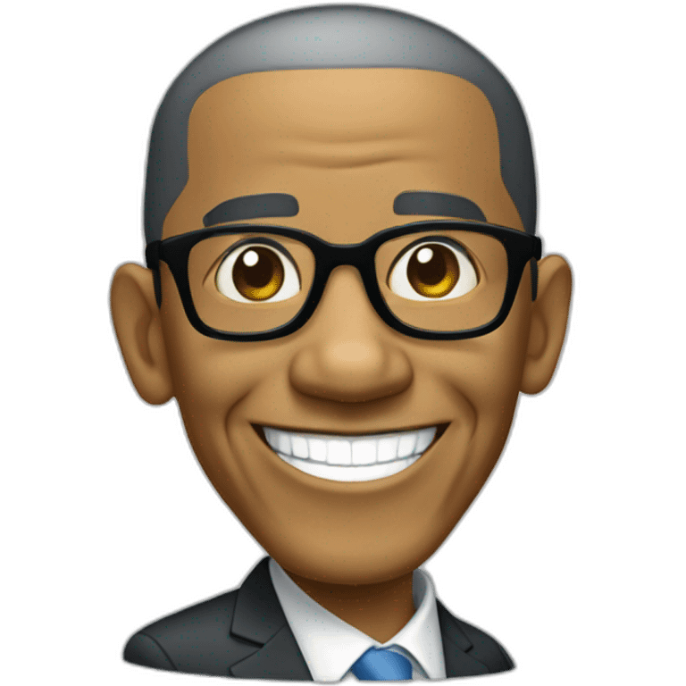 barack obama with glasses smiling emoji