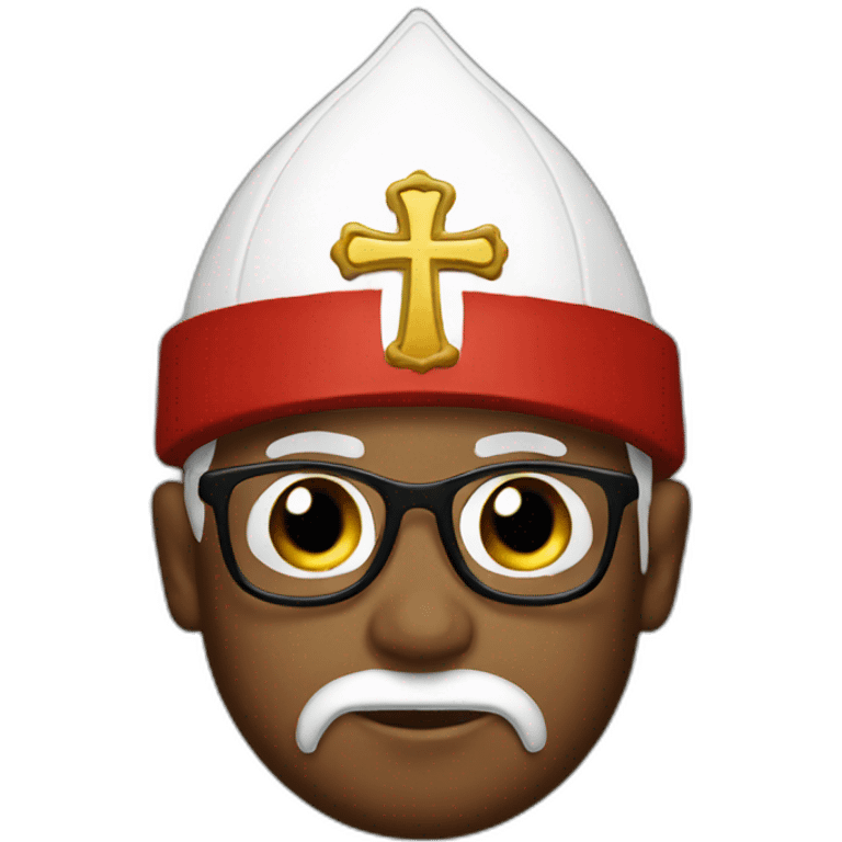 Catholic cardinal with skull cap emoji