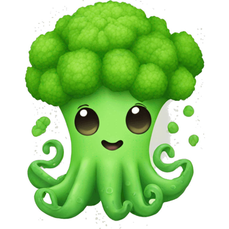 Kawaii broccoli octopus emoji