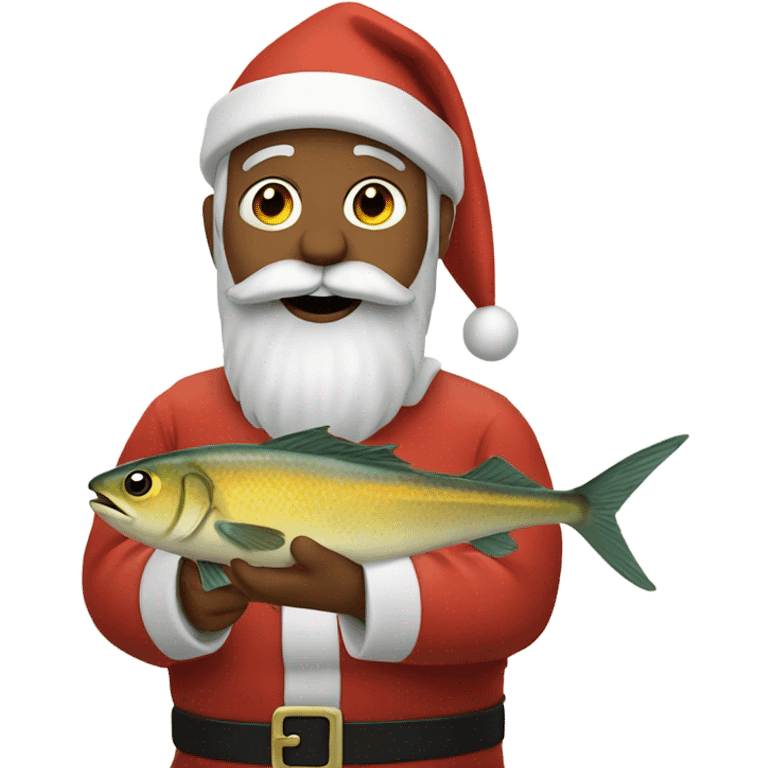 Santa with fish  emoji