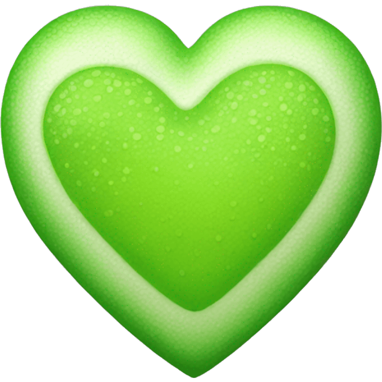 lime green heart emoji