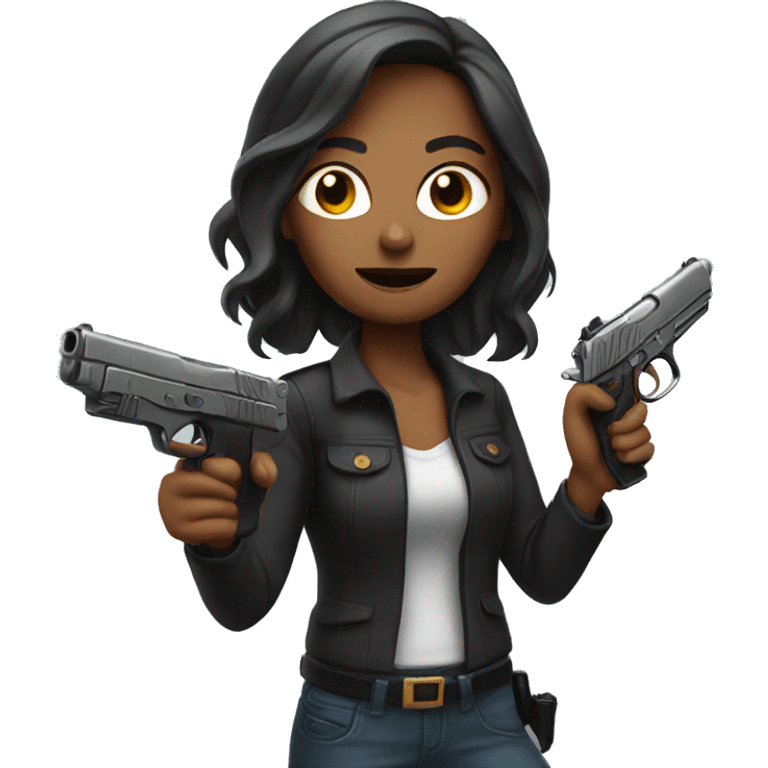 woman holding a gun emoji