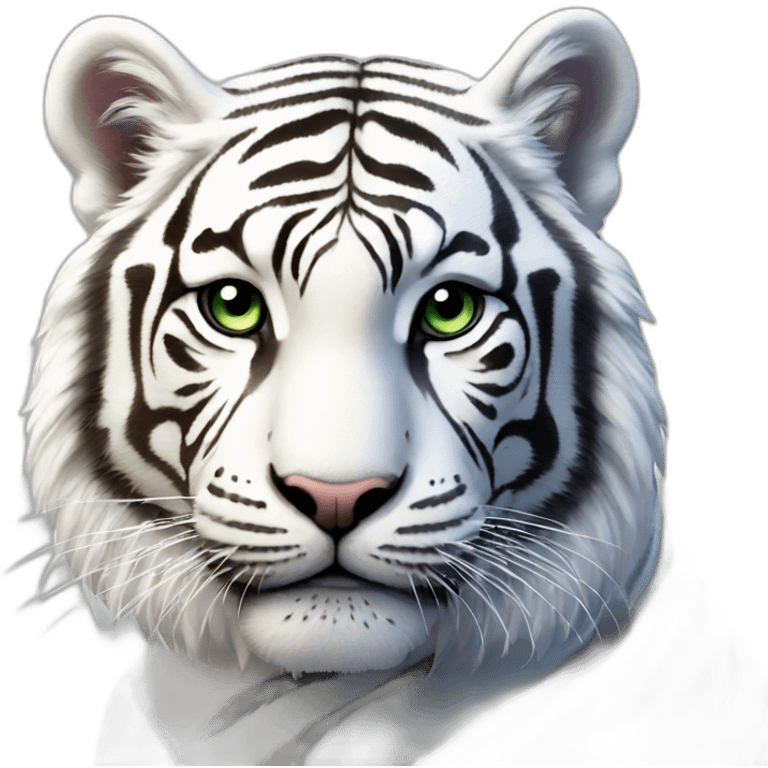 rainbow white tiger emoji