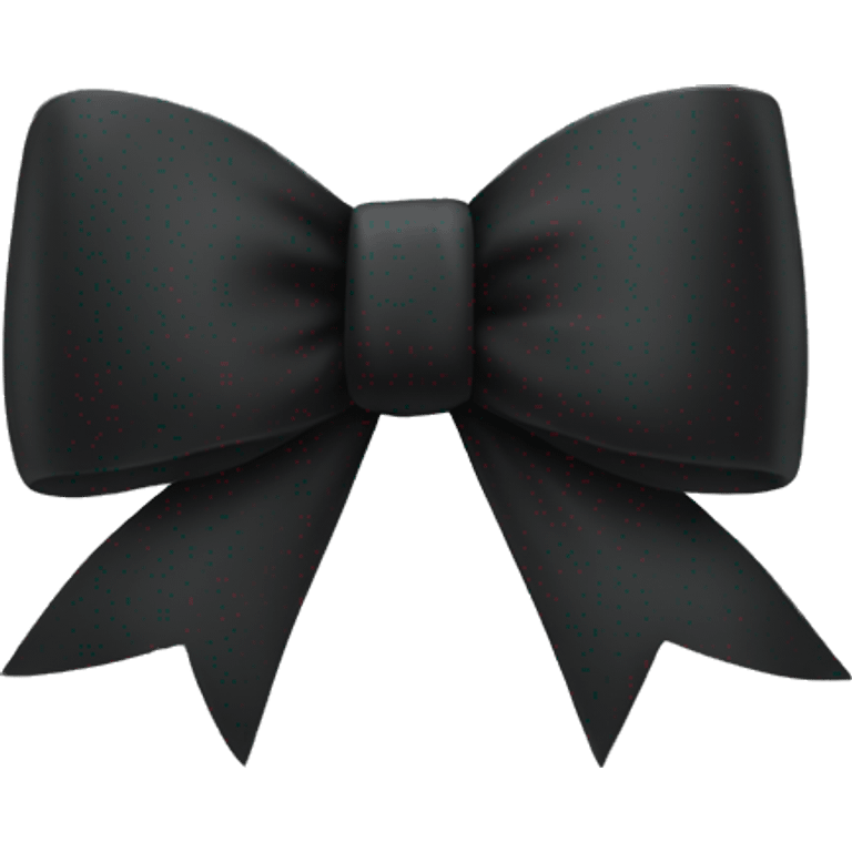 black GIFT bow emoji