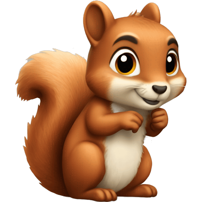 a squirrel who is loved by fox emoji