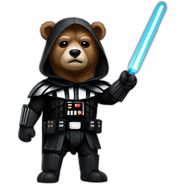 A bear in darth vader suit emoji