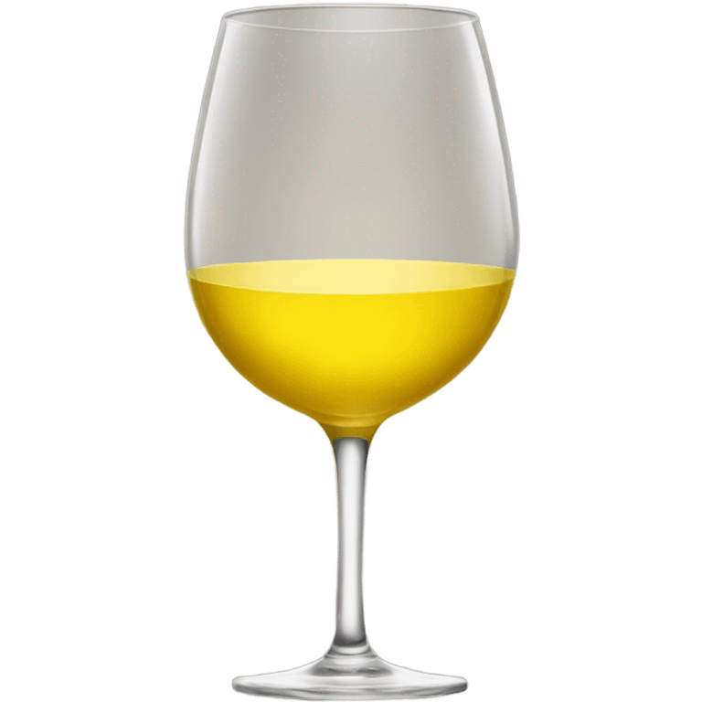 Wine glass with yellow wine emoji