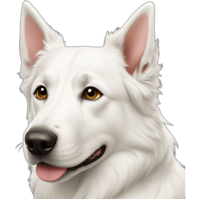 white swiss shepard dog emoji