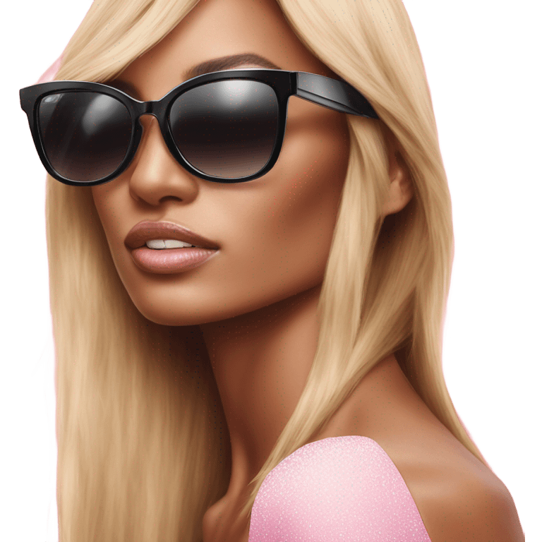 Photo of Victoria secret model posing with sunglasses  emoji