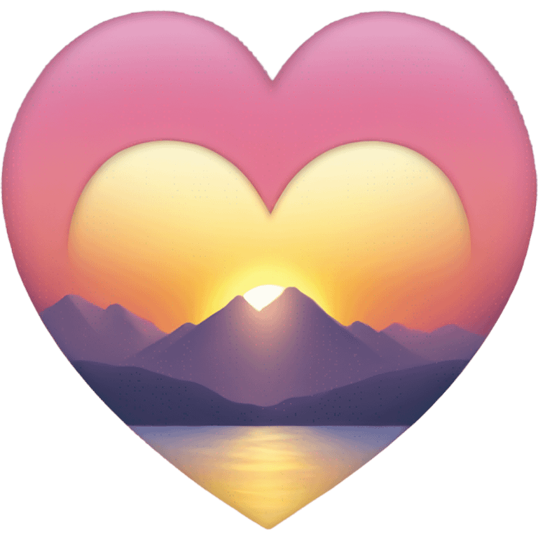 Sunrise heart emoji