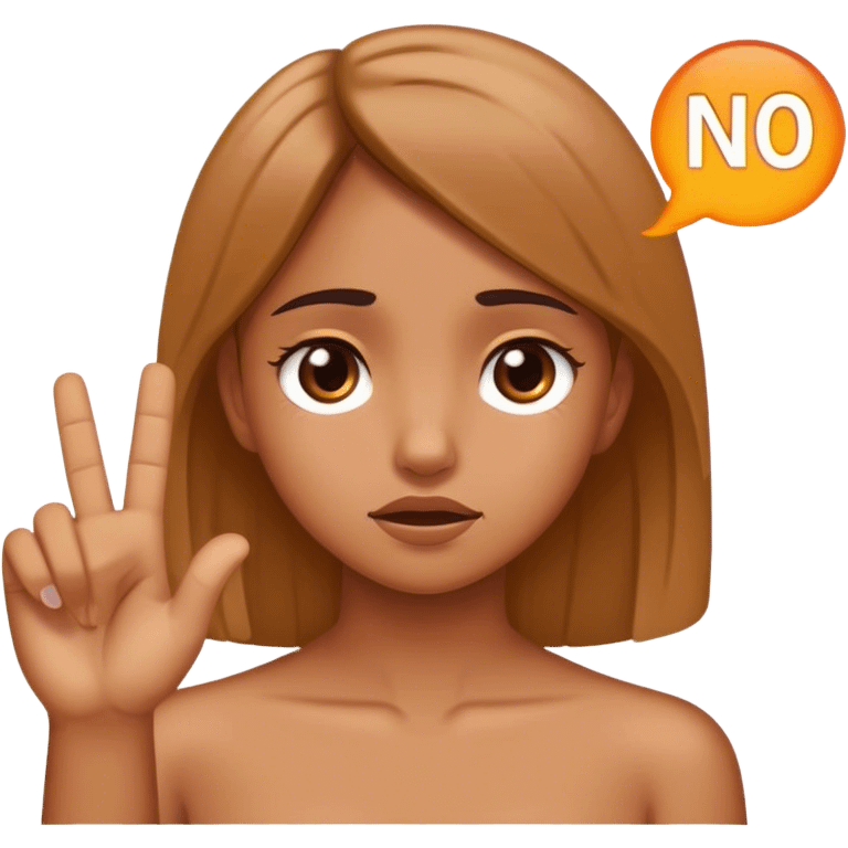 Girl saying no emoji