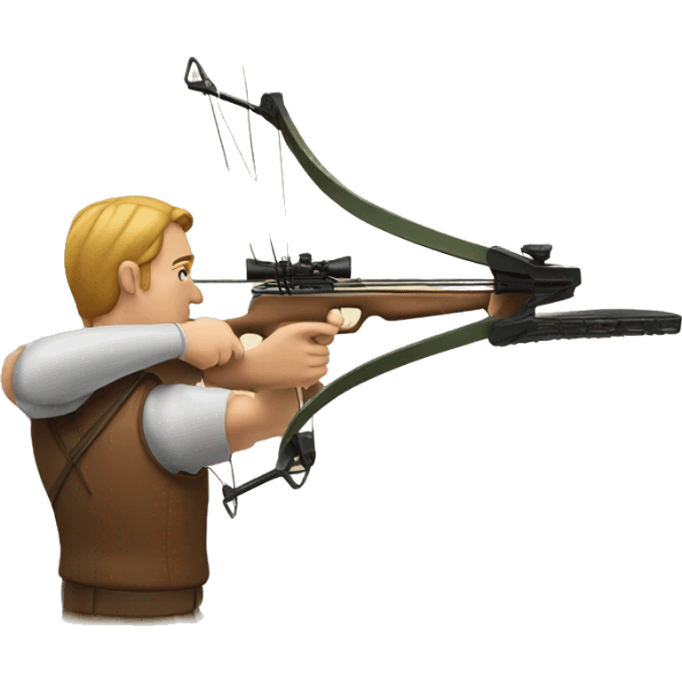 Crossbow shooting at a whitetail deer emoji