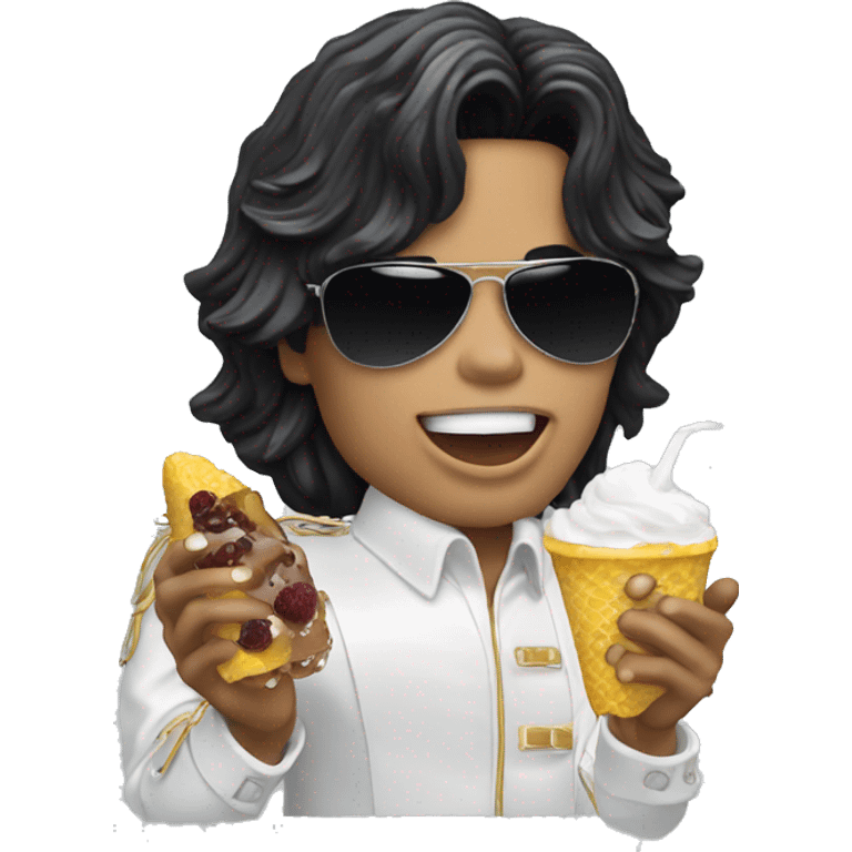 Michael jackson qui mange une glace emoji