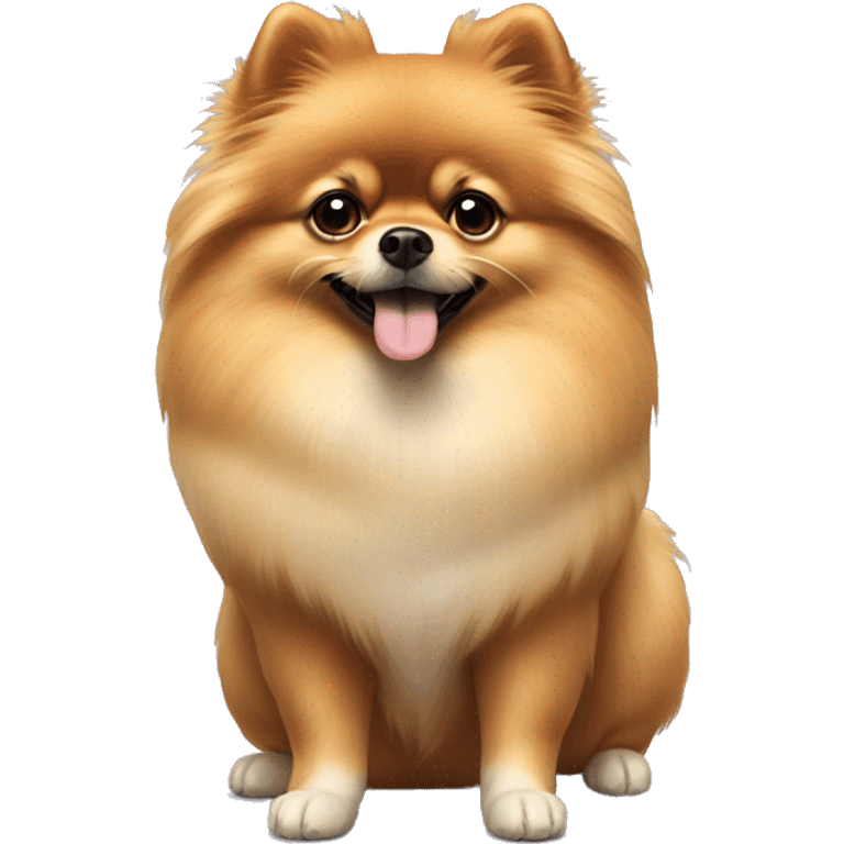 A full-length Pomeranian emoji