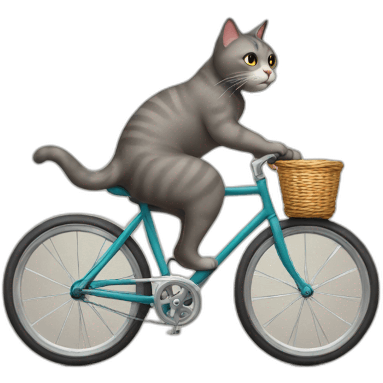 cat riding a bike emoji