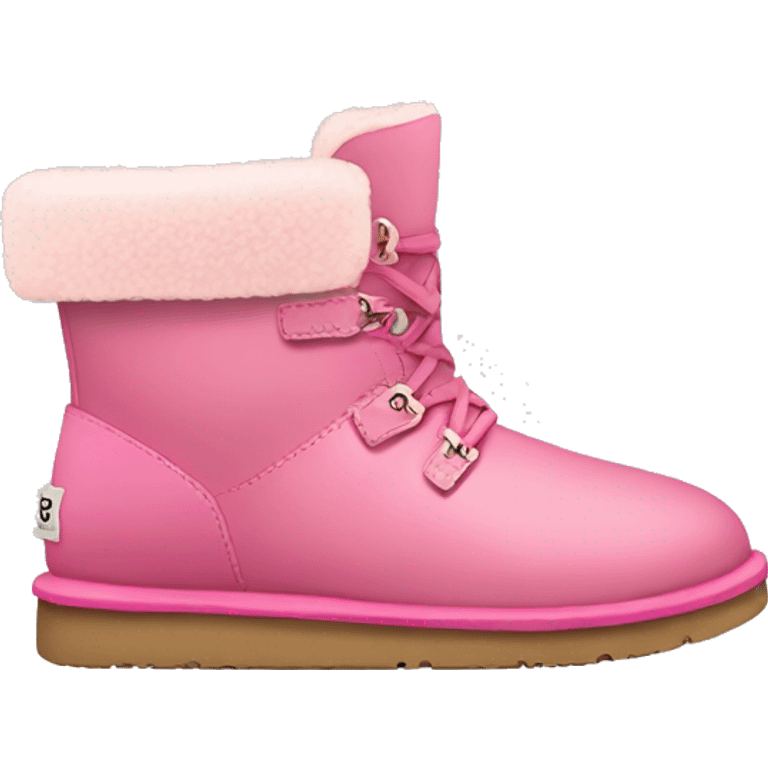 cute UGG pink shoes emoji