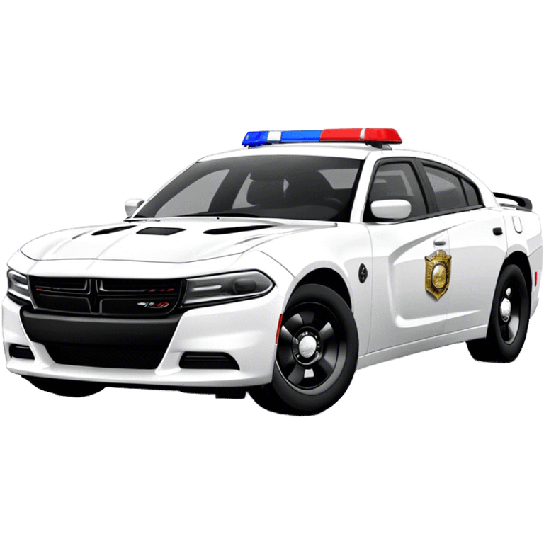 Police Car - Dodge Charger Pursuit (Model Year: 2022) (Iconic colour: Black and white) emoji