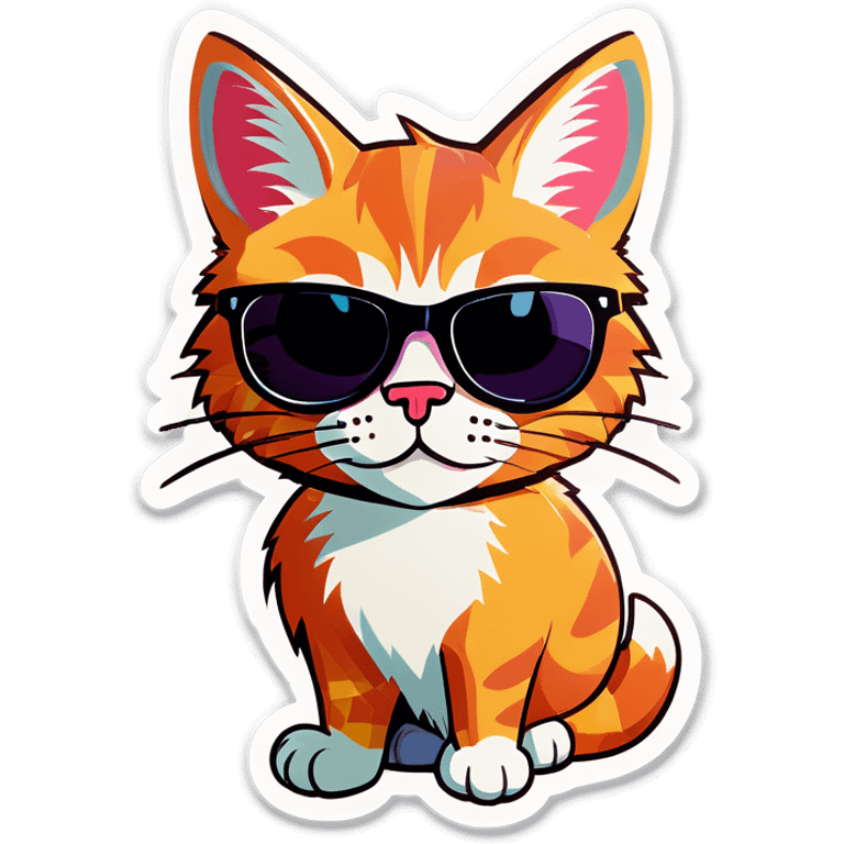 Cat with sunglasses emoji