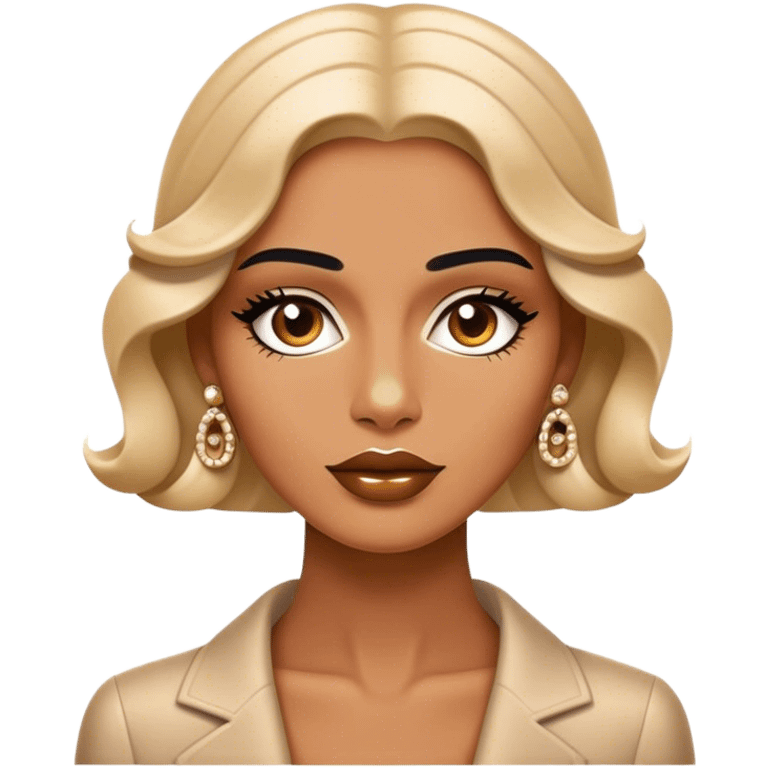 Cinematic Realistic Chanel Pop Culture Emoji, depicted with timeless elegance and iconic style rendered with luxurious textures and dynamic, sophisticated lighting. emoji