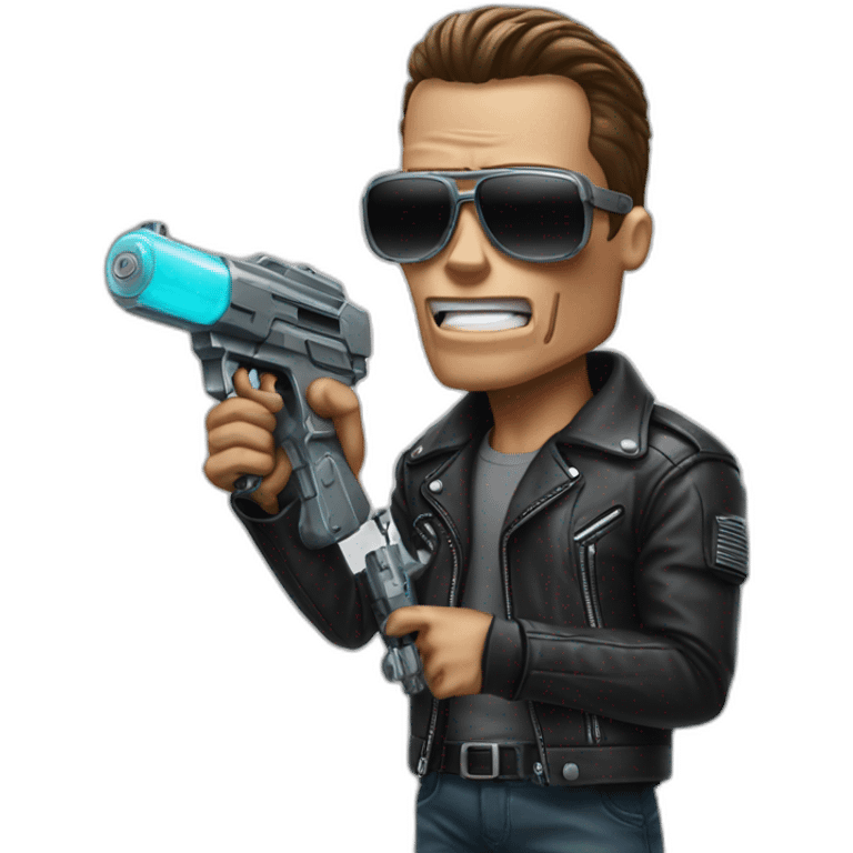 Terminator with icecream gun emoji