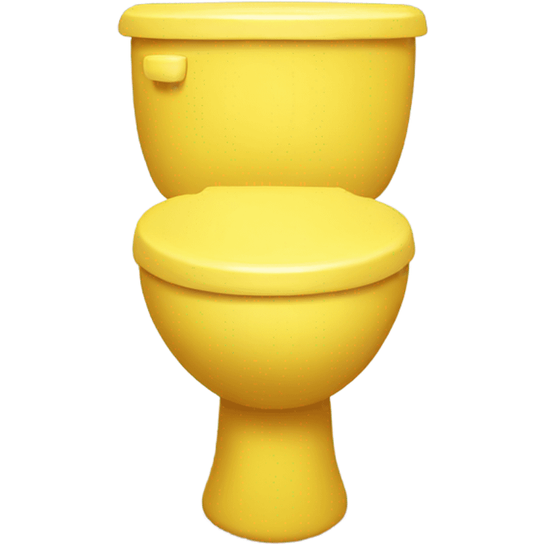 A toilet full of a yellow water  emoji