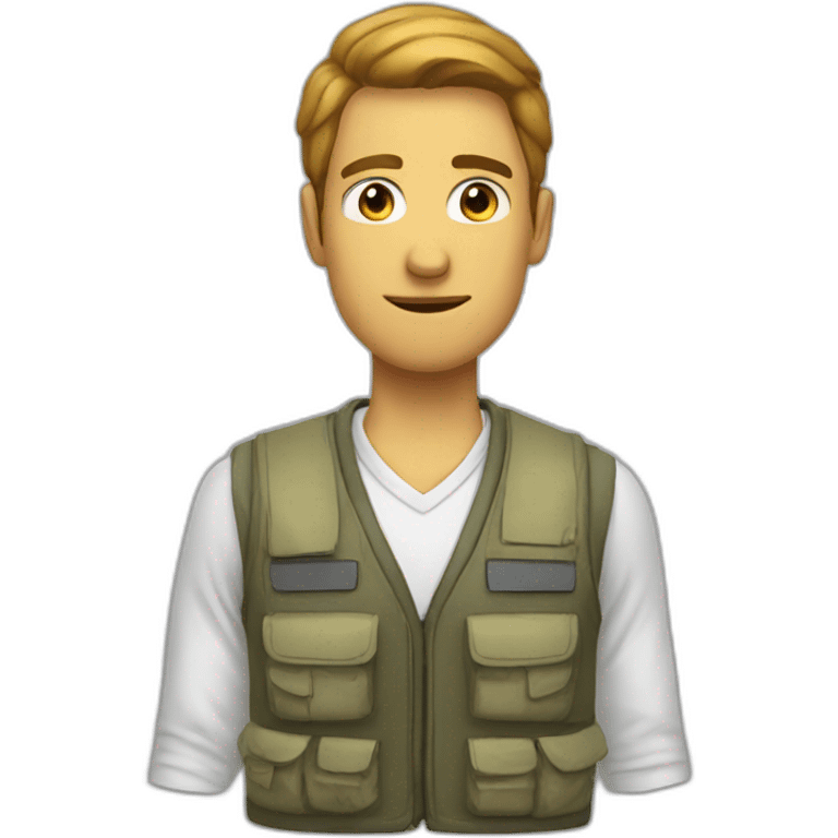 Ngo facer With vest emoji