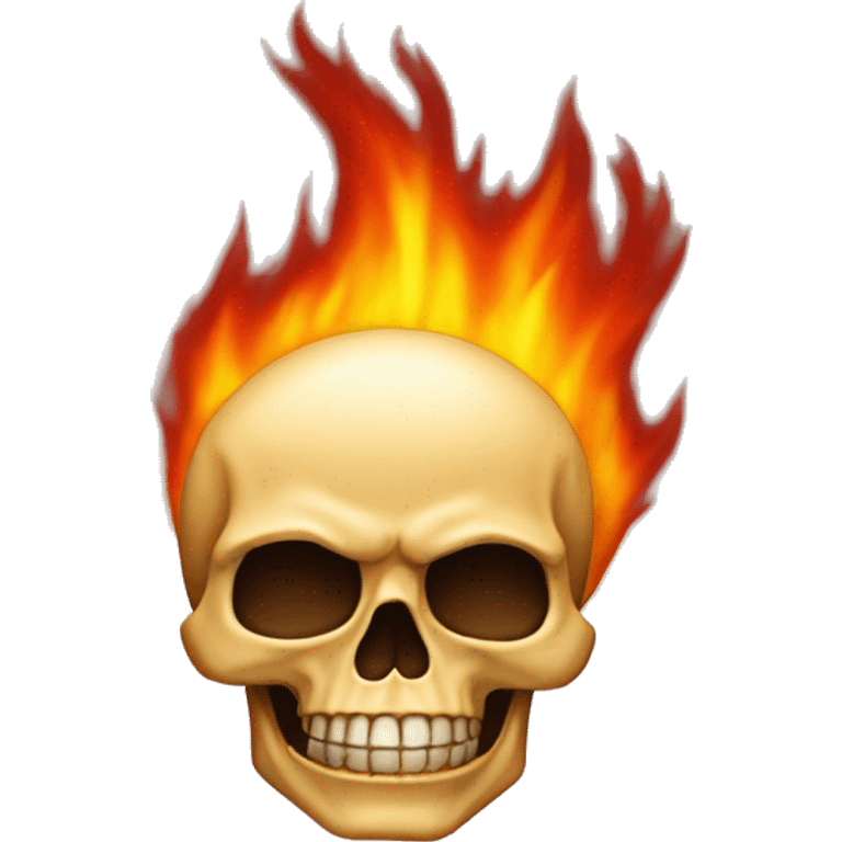 Teschio che va a fuoco emoji