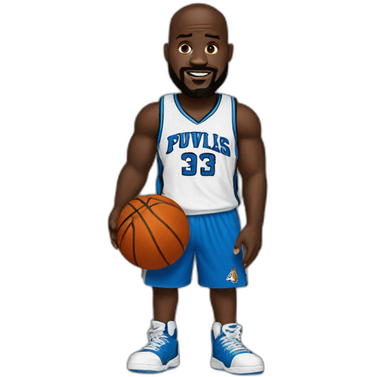 shaq holding a basketball emoji