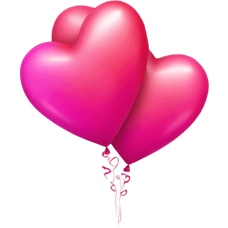 Red and pink heart balloons emoji