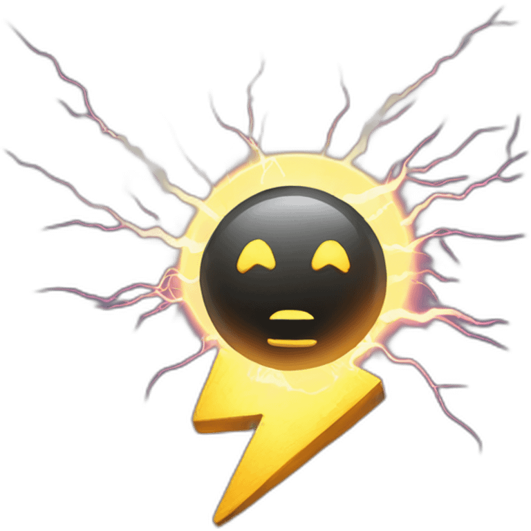 radioactive lightning emoji