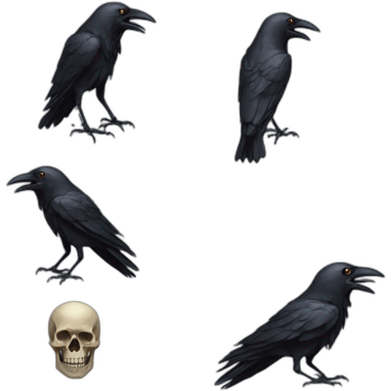 crow-skeleton emoji