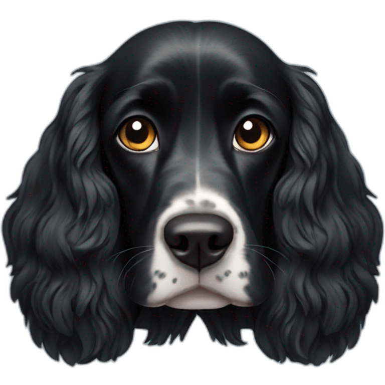 Black Russian spaniel emoji