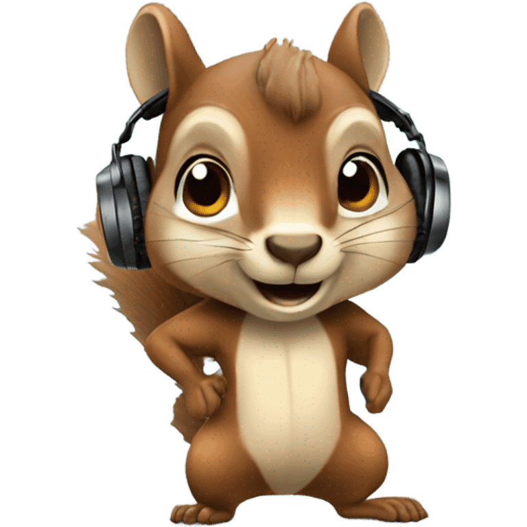 Squirrel DJ emoji