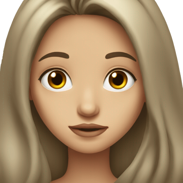 Girl with long dark hair and hazel eyes very pretty  emoji