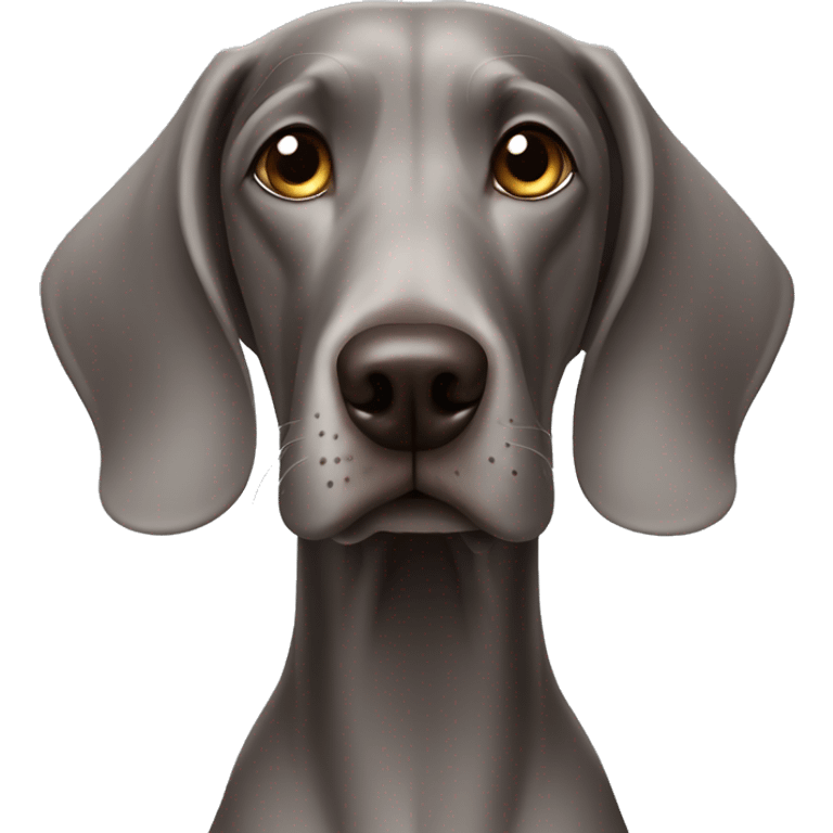 Dog weimaraner waiting for treats emoji