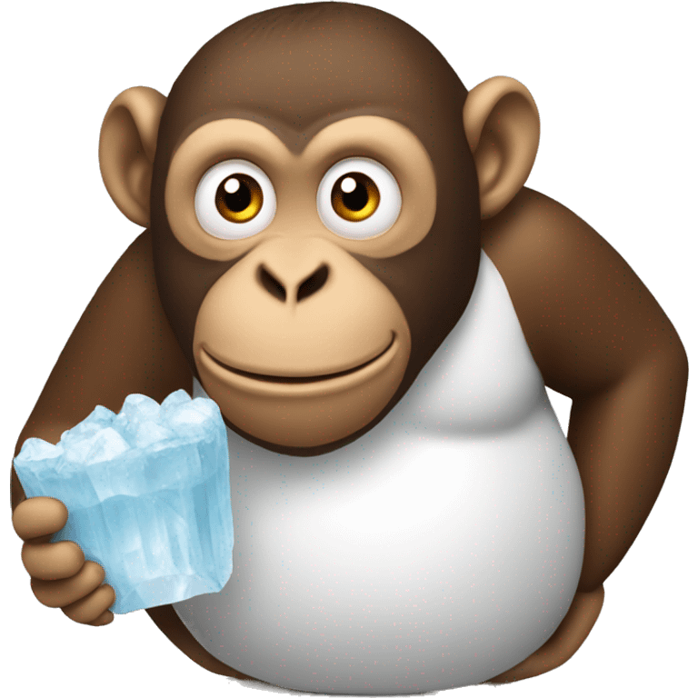 monkey with big belly eating magnum ice  emoji