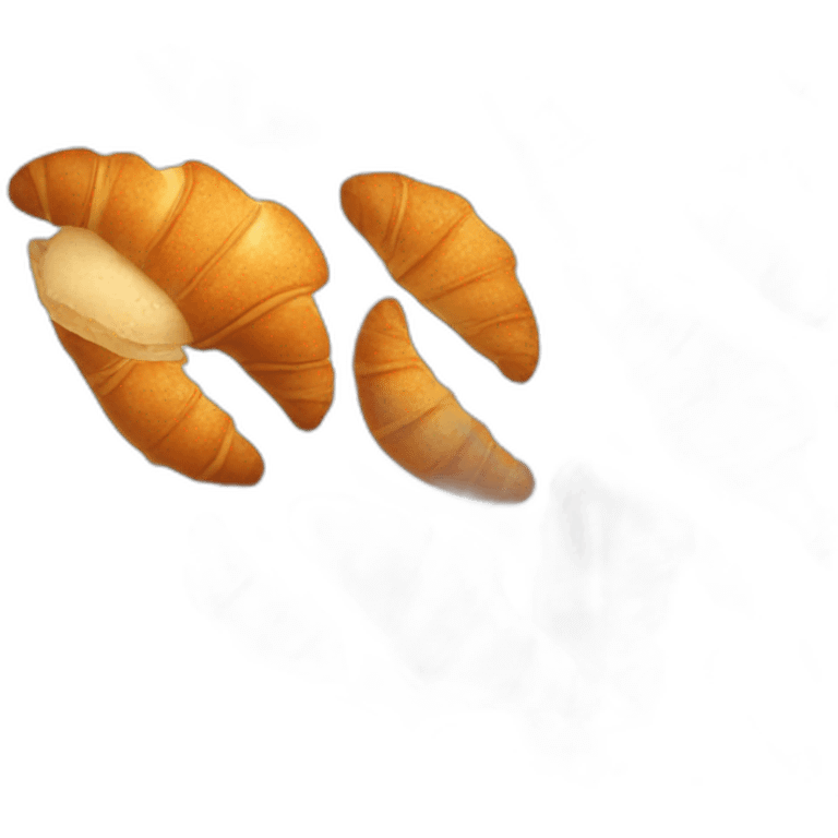 croissant with chocolat emoji