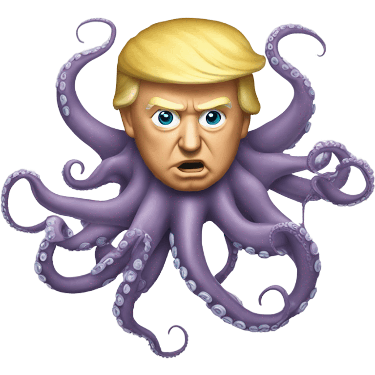 Donald trump as an octopus emoji