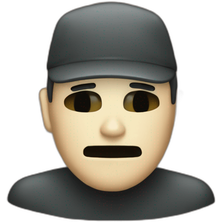 Un muchacho con máscara de hackers  emoji