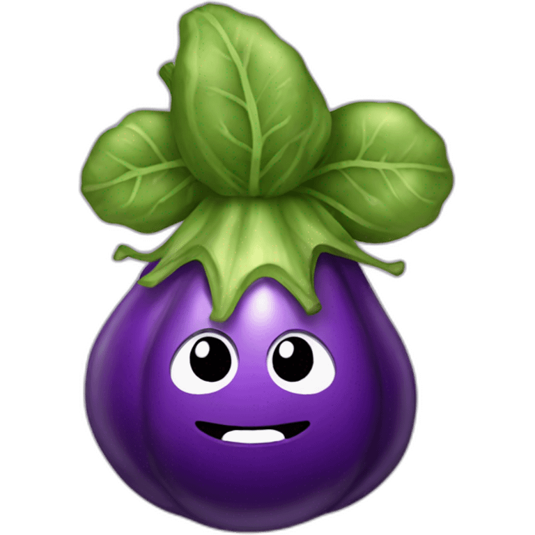 eggplant with bow emoji